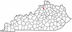 Location of Gratz, Kentucky