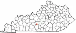 Location of Horse Cave, Kentucky