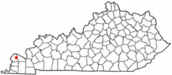 Location of Kevil, Kentucky
