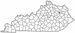 Location of Lakeview Heights, Kentucky
