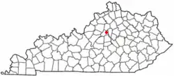 Location in the Commonwealth of کنتاکی