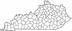 Location of Lebanon Junction, Kentucky