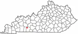 Location of Lewisburg, Kentucky