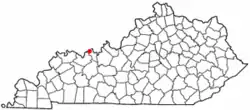 Location of Lewisport, Kentucky