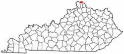 Location of Ludlow, Kentucky