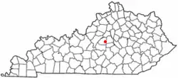 Location of Mackville, Kentucky