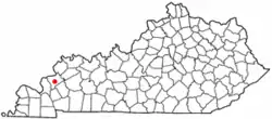 Location of Marion, Kentucky