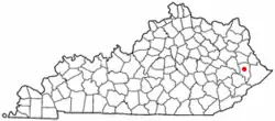 Location of Martin, Kentucky