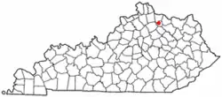Location of Mount Olivet, Kentucky