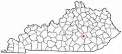 Location of Mount Vernon, Kentucky