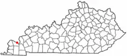 Location of Paducah within کنتاکی.