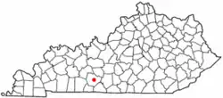Location of Plum Springs, Kentucky