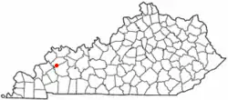 Location of Providence, Kentucky