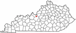 Location of Radcliff, Kentucky