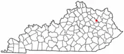 Location of Salt Lick, Kentucky
