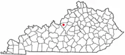 Location of Shepherdsville, Kentucky