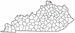 Location of Silver Grove, Kentucky