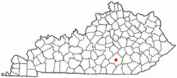 Location of Somerset, Kentucky