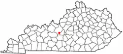 Location of Sonora, Kentucky