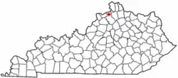 Location of Sparta, Kentucky