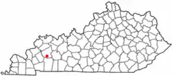 Location of St. Charles, Kentucky