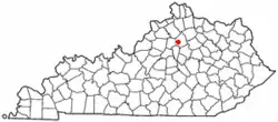 Location of Stamping Ground, Kentucky