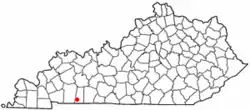 Location of Trenton, Kentucky