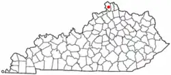 Location of Union, Kentucky