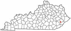 Location of Vicco, Kentucky