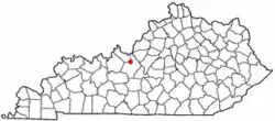 Location of Vine Grove, Kentucky