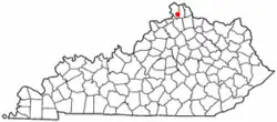 Location of Walton, Kentucky