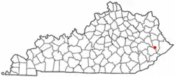 Location of Wayland, Kentucky