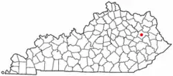 Location of West Liberty, Kentucky