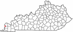 Location of Wickliffe, Kentucky