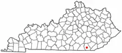 Location in the Commonwealth of کنتاکی