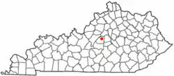Location of Willisburg, Kentucky