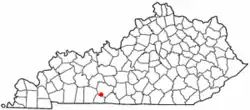 Location of Woodburn, Kentucky