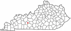 Location of Woodbury, Kentucky