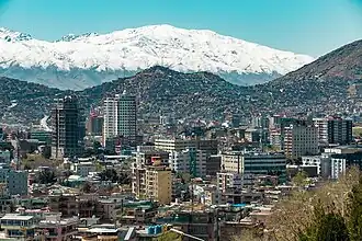 نمایی از شهر کابل