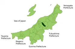 Location of Kamo in  استان نیگاتا