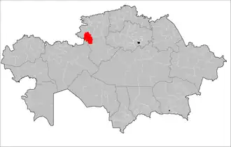 موقعیت شهرستان قامیستی در نقشه