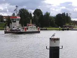 Ferry across the کانال کیل at Sehestedt