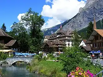 Kandersteg from the Kander river