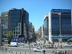 Karşıyaka Bazaar Street (Çarşı), seen from the top of the pier in 2015