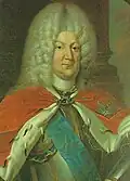 پرتره Karl Leopold, Duke of Mecklenburg-Schwerin به همراه سنجاق سینه (۱۶۷۸-۱۷۴۷)