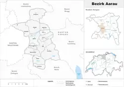 موقعیت Aarau District