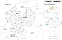 موقعیت Arlesheim District