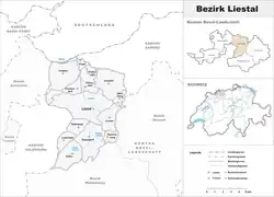 موقعیت Liestal District
