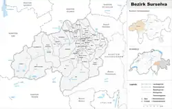 موقعیت Surselva District