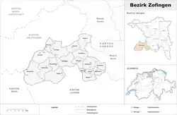 موقعیت Zofingen District